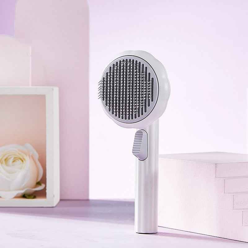 Self-Cleaning Slicker Brush for Dogs & Cats – Deshedding Tool