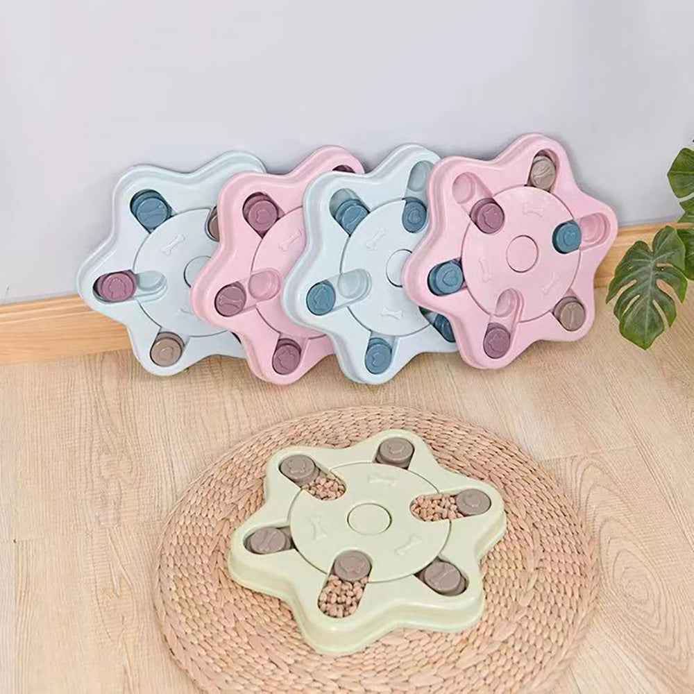 Interactive Dog Puzzle Feeder – Slow Feeder Bowl & Training Toy