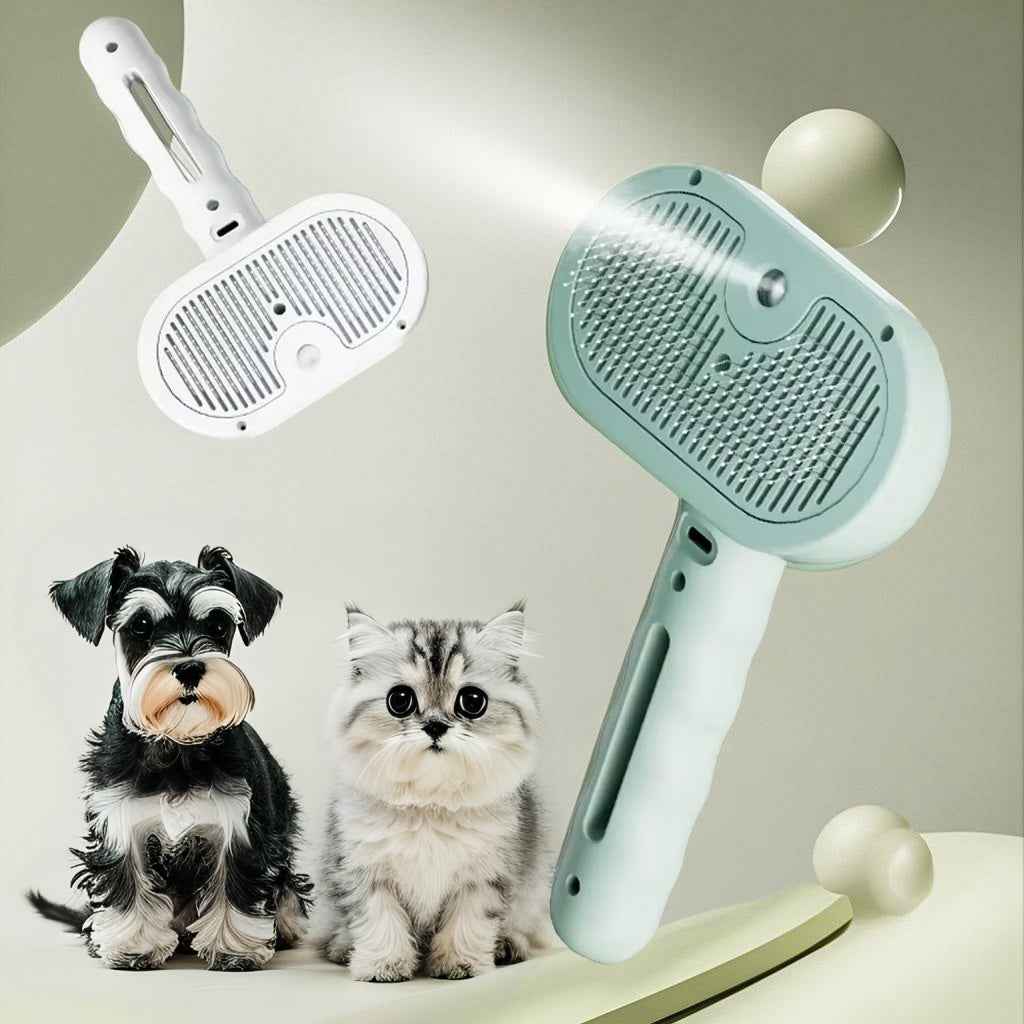Waterless Spray Pet Grooming Comb – Dog & Cat Hair Remover Brush