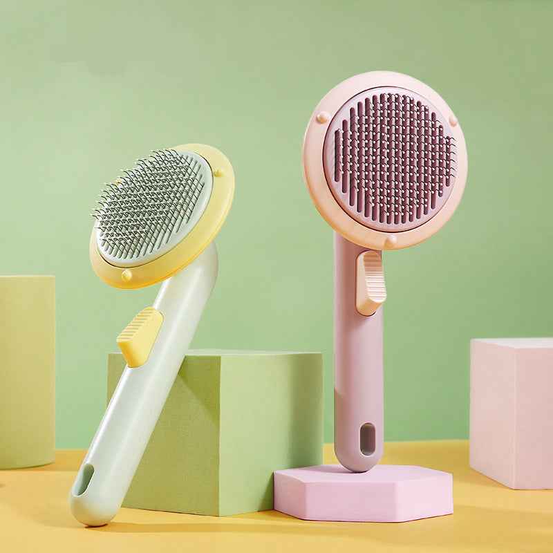 Self-Cleaning Slicker Brush for Dogs & Cats – Deshedding Tool