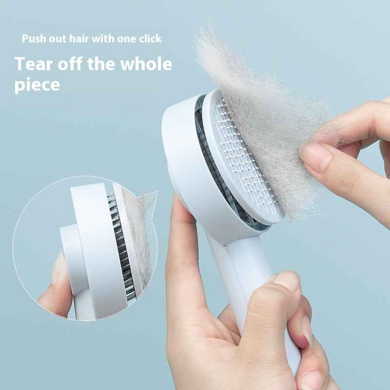 Self-Cleaning Dog & Cat Slicker Brush – Pet Hair Remover & Comb