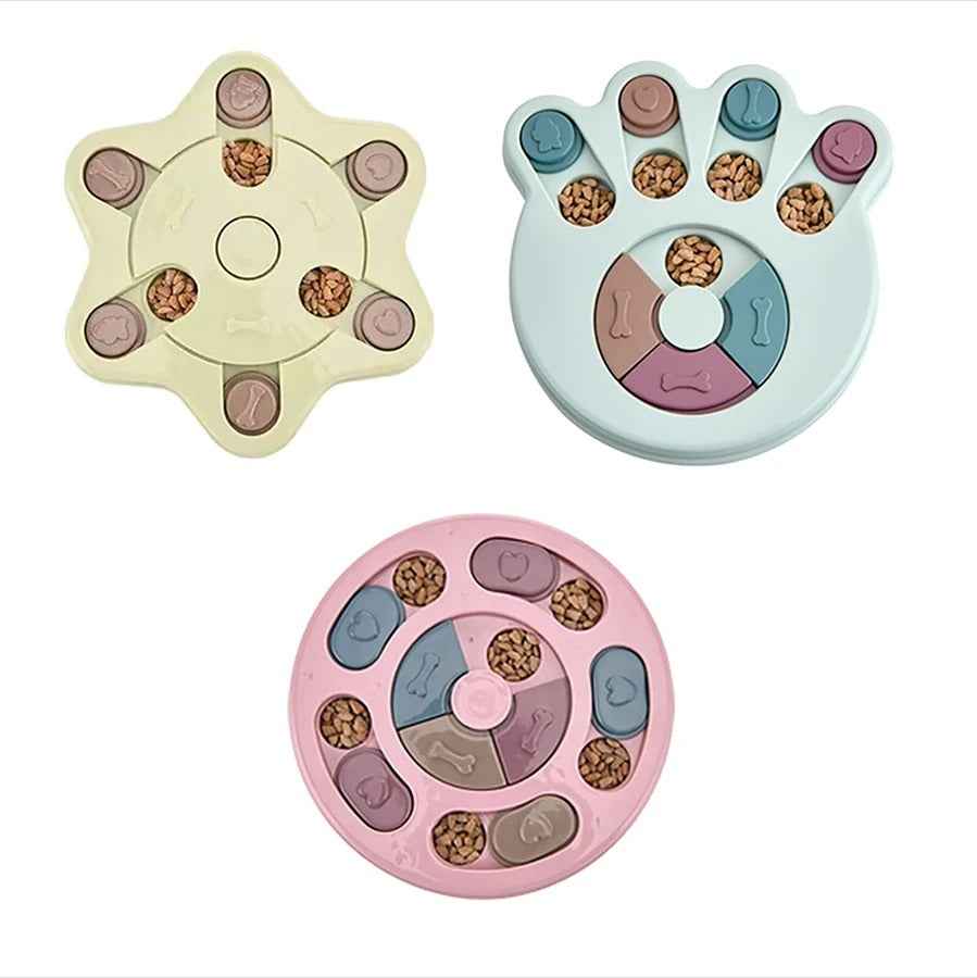 Interactive Dog Puzzle Feeder – Slow Feeder Bowl & Training Toy