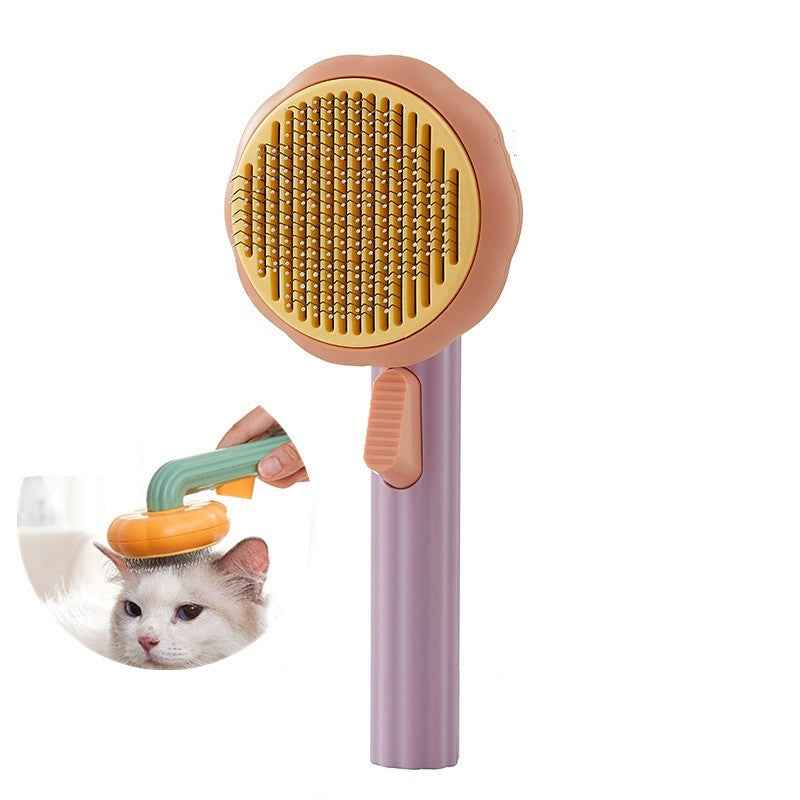 Self-Cleaning Slicker Brush for Dogs & Cats – Deshedding Tool