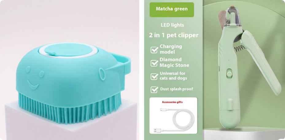 2-in-1 Dog & Cat Nail Clippers with LED Light & Nail Grinder