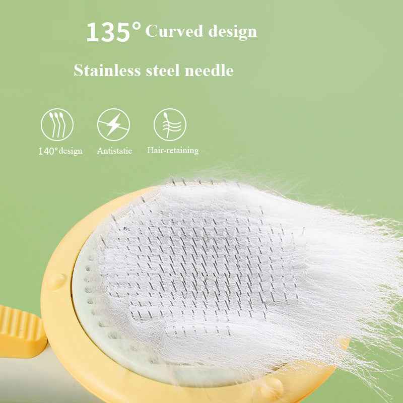 Self-Cleaning Slicker Brush for Dogs & Cats – Deshedding Tool