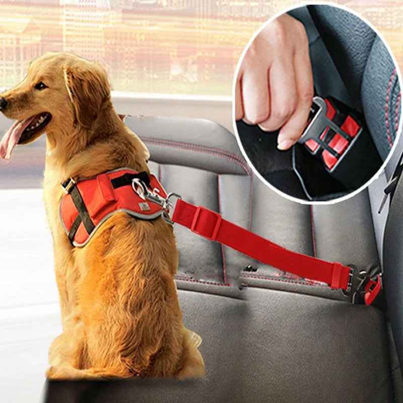 Adjustable Dog Car Seat Belt – Pet Safety Restraint for Car Travel