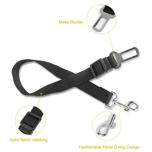 2-Pack Dog Car Seat Belt – Adjustable Pet Safety Leash for Cars