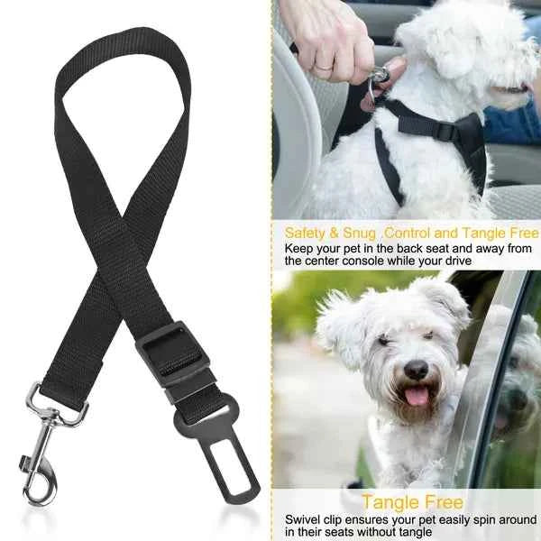 2-Pack Dog Car Seat Belt – Adjustable Pet Safety Leash for Cars