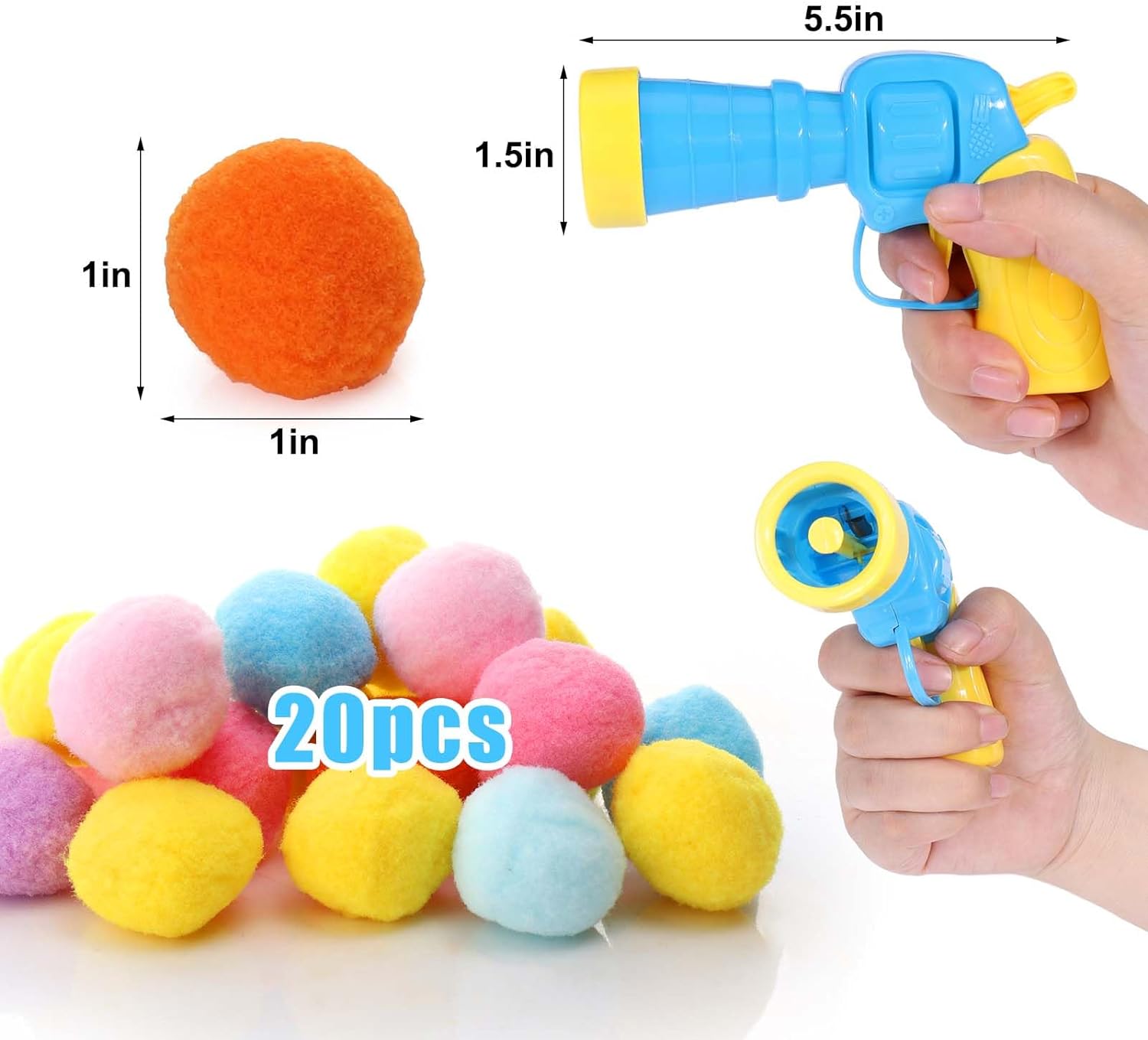 Interactive cat ball launcher with 100 soft pom pom balls in assorted colors for indoor play and enrichment