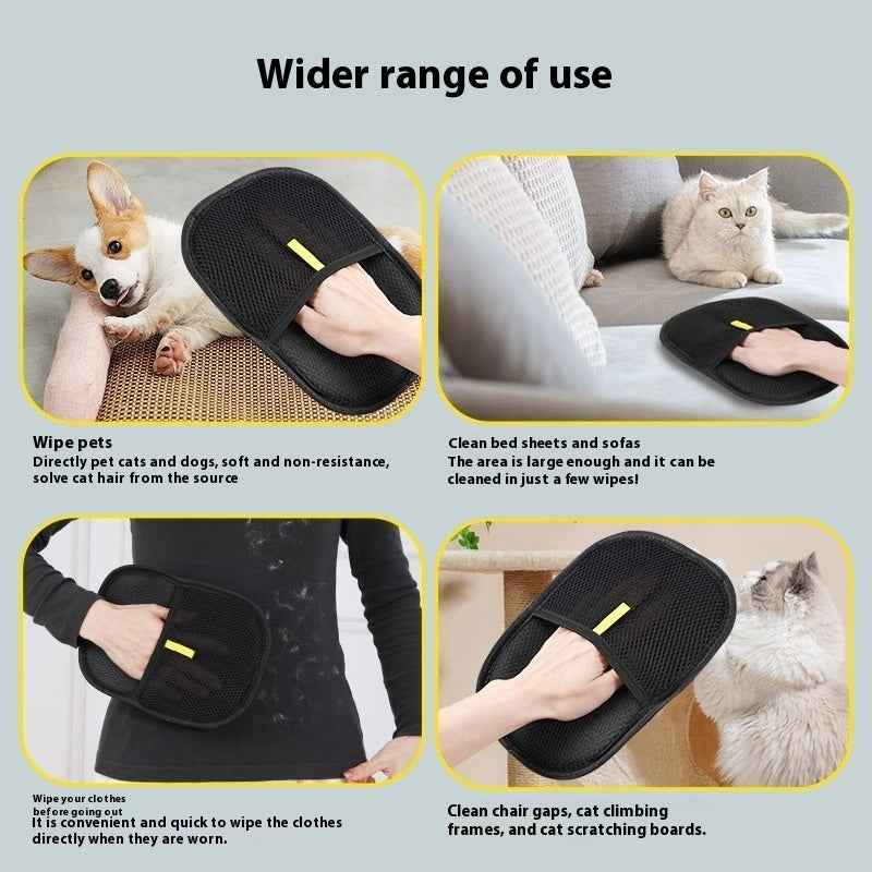 Pet Grooming Glove – Dog & Cat Deshedding Hair Remover Mitt