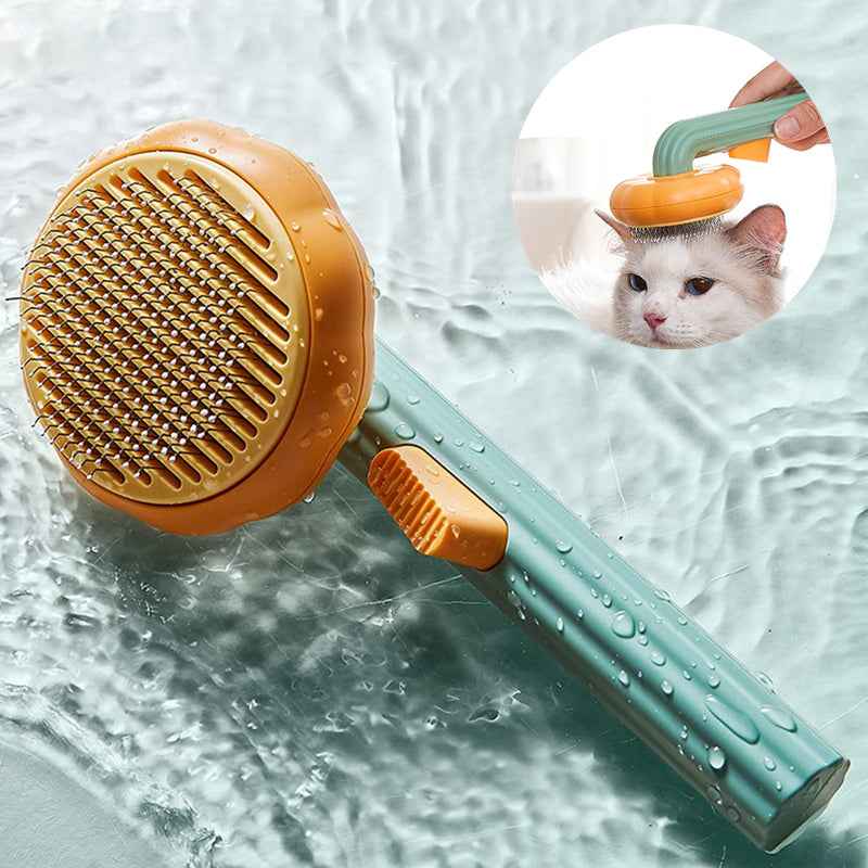 Self-Cleaning Slicker Brush for Dogs & Cats – Deshedding Tool