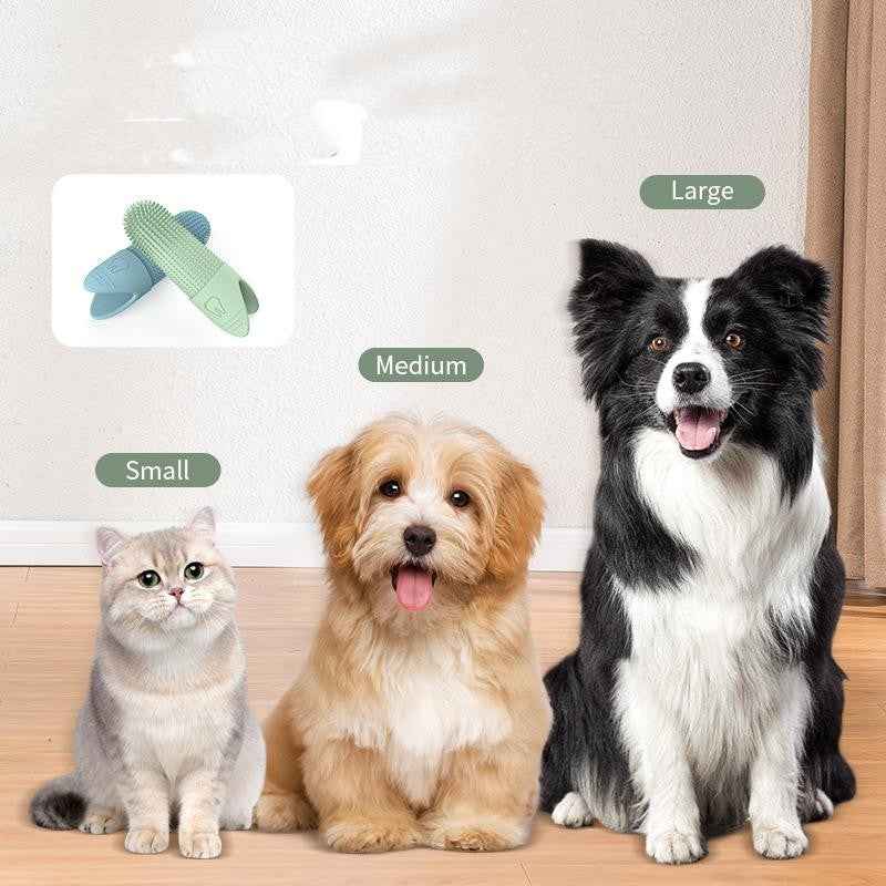 Silicone Dog & Cat Finger Toothbrush – Gentle Pet Dental Cleaner