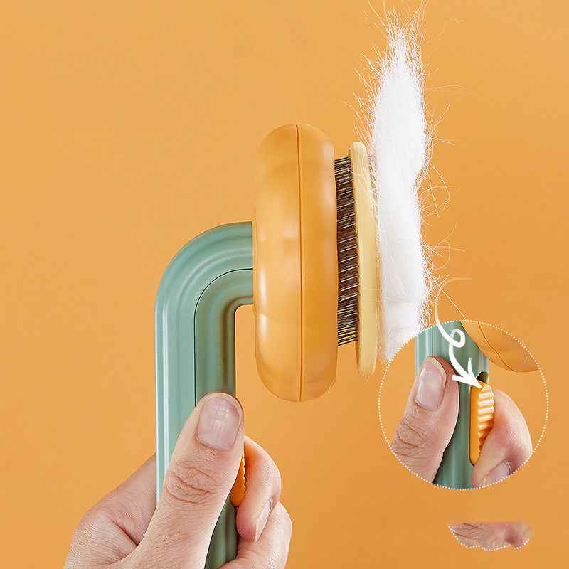 Self-Cleaning Slicker Brush for Dogs & Cats – Deshedding Tool