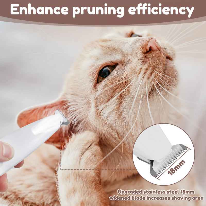 Dog Paw Trimmer with LED Light – Cordless Pet Hair Clipper