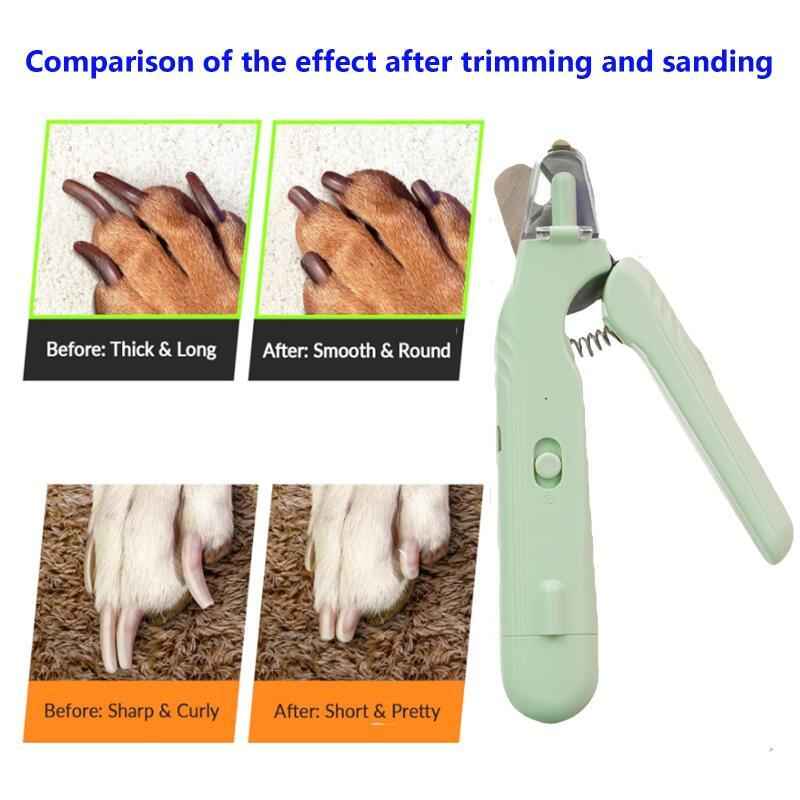 2-in-1 Dog & Cat Nail Clippers with LED Light & Nail Grinder