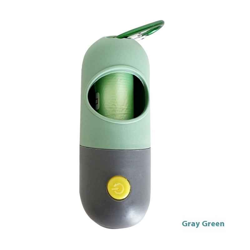 LED Light Dog Poop Bag Dispenser – Portable Pet Waste Holder