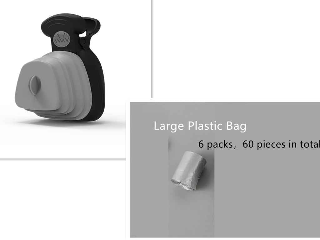 Foldable Dog Poop Scooper & Bag Dispenser for Easy Cleanup
