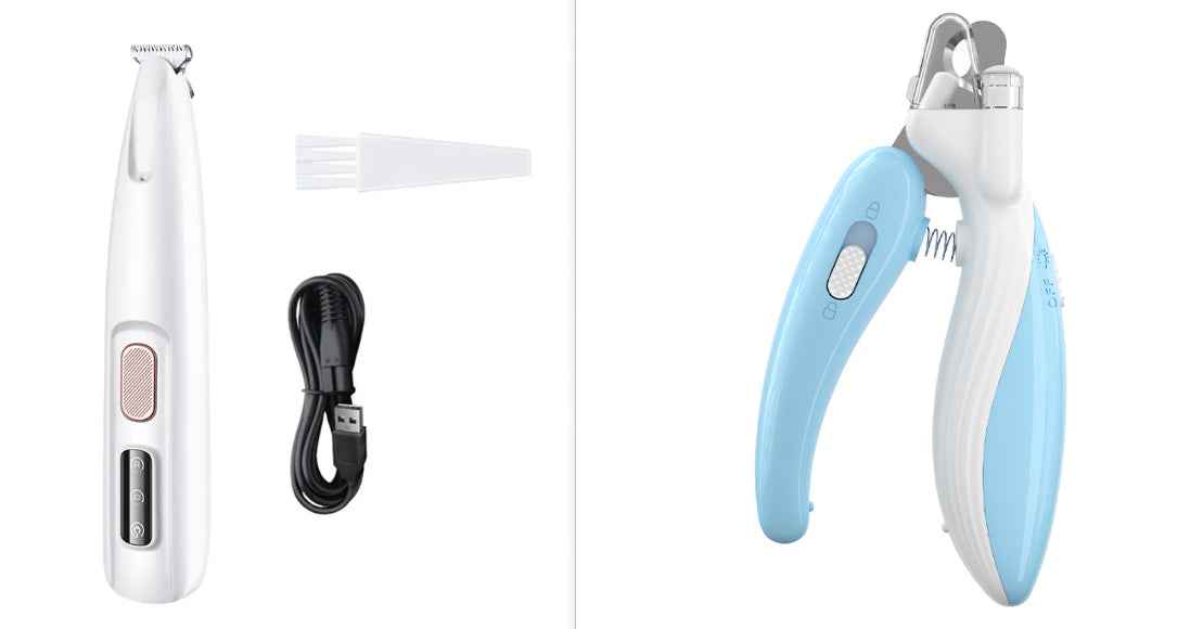 Dog Paw Trimmer with LED Light – Cordless Pet Hair Clipper
